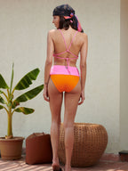 Gulabo Reversible Bikini Top (Orange & Pink)