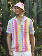 Juicy Cacti Hawaiian Shirt & White Pants